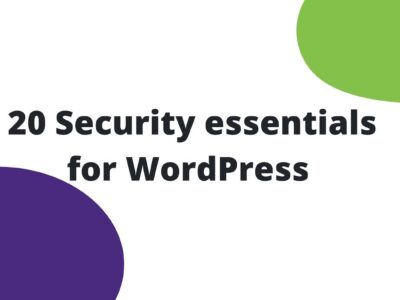 20 Security Essentials WordPress